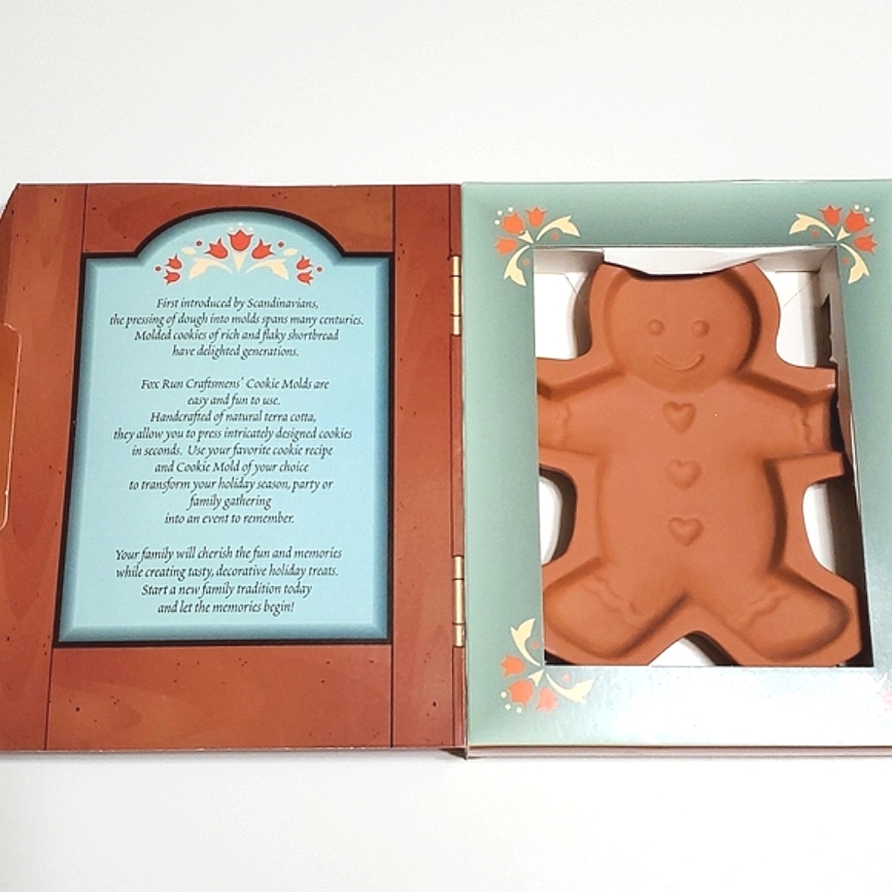 New Vintage Handcrafted Terra Cotta Cookie & Craft Mold Fox Run Country Cupboard